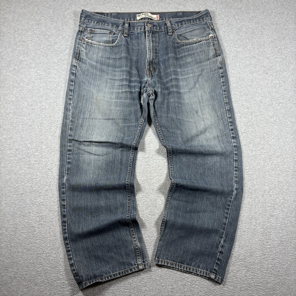 Levis 559 Relaxed Straight Jeans Mens 38x30 Blue Faded Denim Pants Y2K Baggy